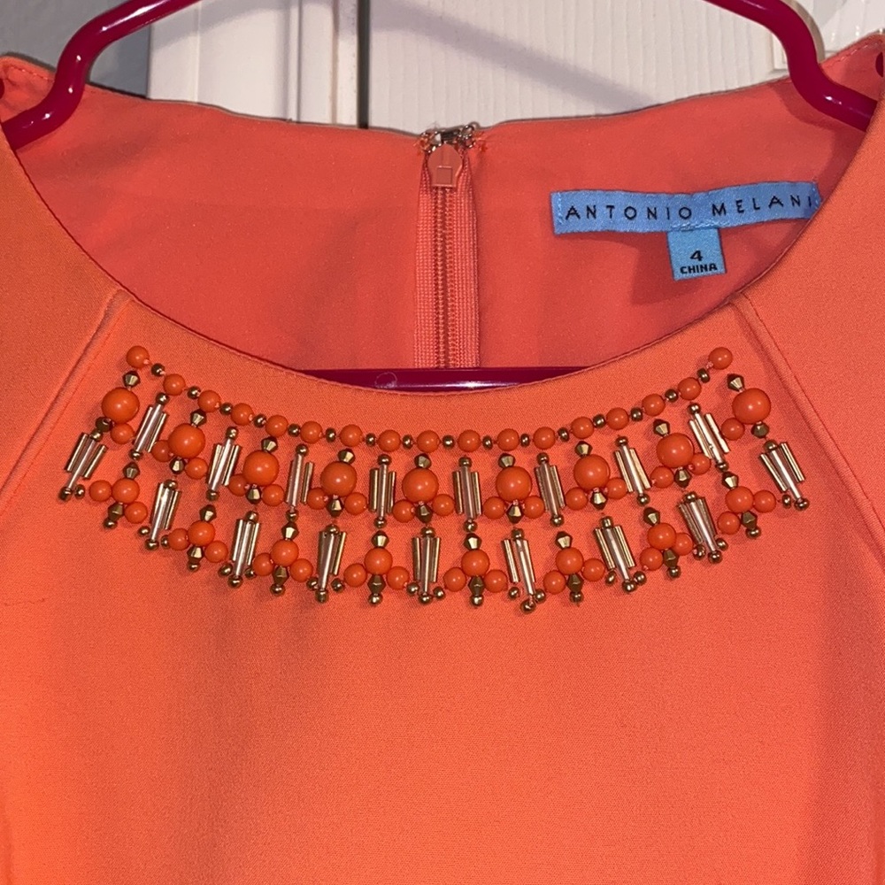 Interview/Business Style Orange Dress - Picture 2 of 3